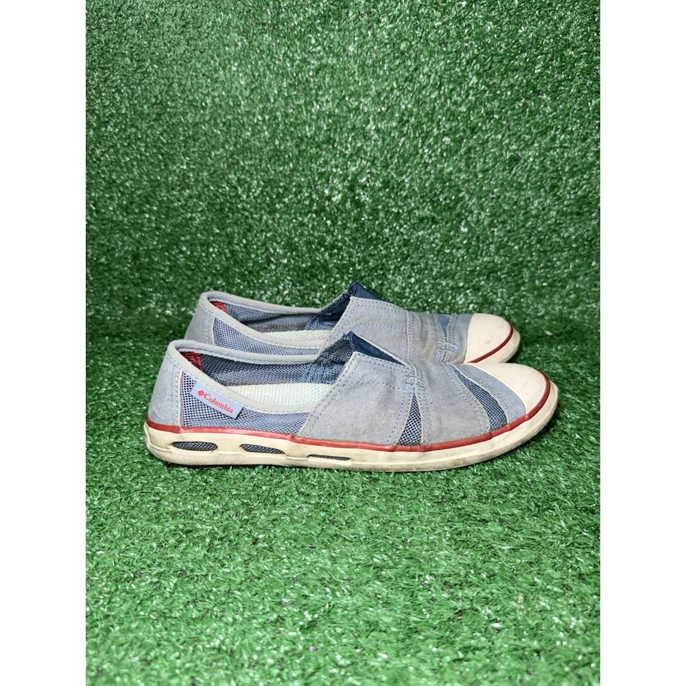 Columbia Shoes Womens Size 7 Vulc N Vent Blue Slip On Walking Casual Sneakers